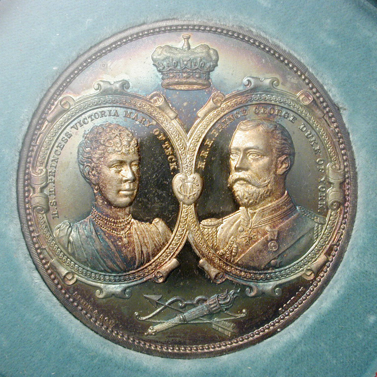 1893 British Royal Wedding medal (obverse)
