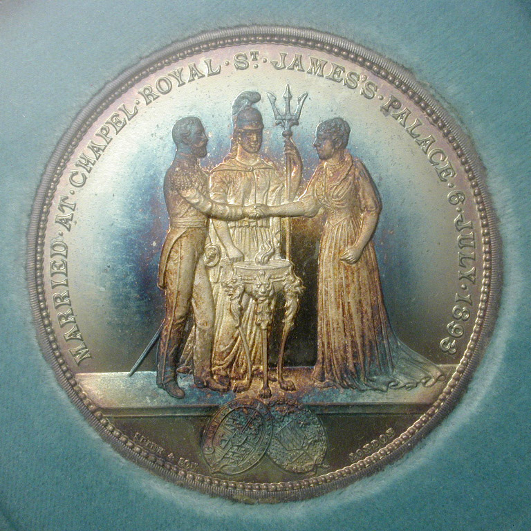 1893 British Royal Wedding medal (reverse)