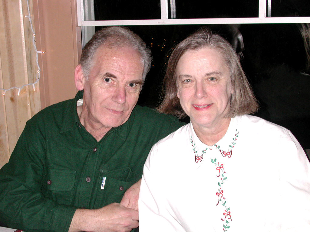 Larry King and Maxine Gruber at TLCC 2004 holiday dinner.